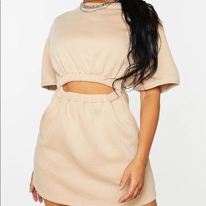 PrettyLittleThing Cutout Sweater Dress